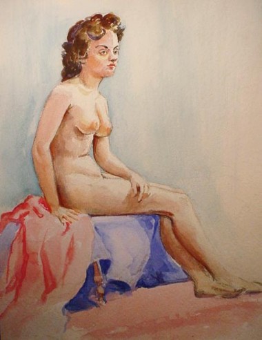 curly-haired woman sitting