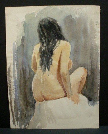 WR Watkins black-haired woman sitting (sketch)